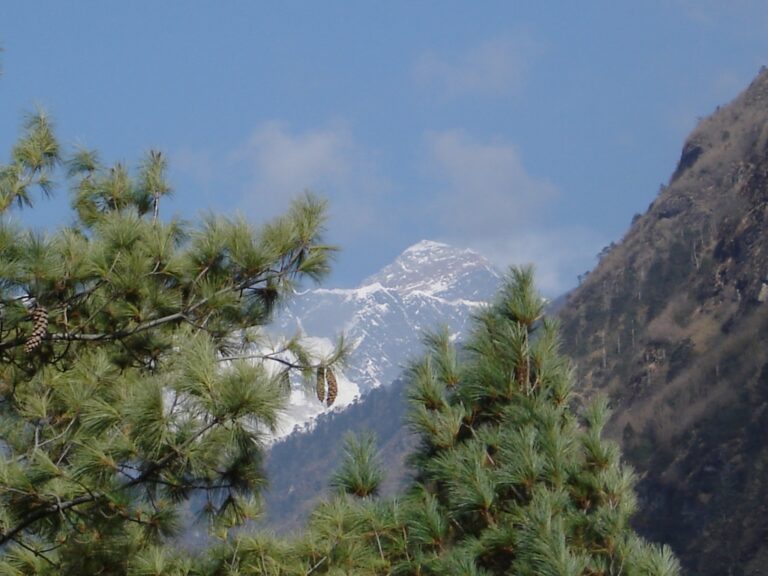 Der erste Blick auf den Everest