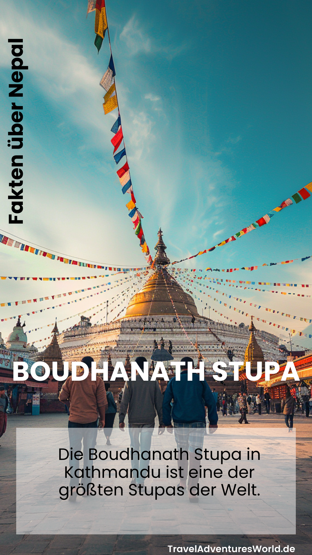 Die Boudhanath Stupa in Kathmandu